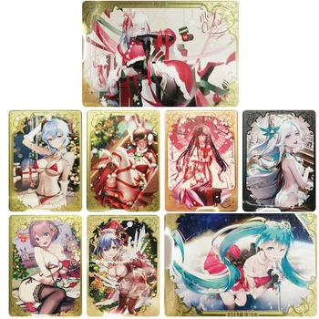Boginja Zgodba Kovinski kartico Anime slika Shenhe Hatsune Miku Ganyu igre igrače Redkih kartici zbiranje fant Božično darilo