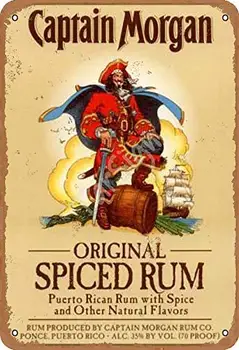 Kalynvi Captain Morgan Original Začinjena Rum Letnik Tin Znak, Logotip 12 8 Centimetrov, Oglaševanje Oko-Lov Dekoracijo Sten