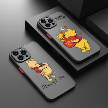 Winnie The Pooh Za Apple iPhone 15 14 13 12 Mini 11 XS XR X 8 7 Pro Max Plus TPU Mlečno Prosojna Primeru Telefon