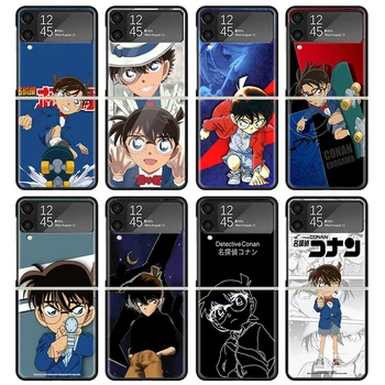 Anime Detective Conan Ohišje Za Samsung Galaxy Ž Flip 4 5 3 z Flip5 medije flip4 5G Težko Telefon Kritje Flip3 Split Zložljiv Črn Plastični C