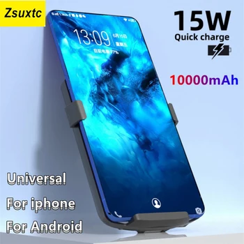 10000Mah Univerzalni Polnilec za Baterije Ohišje Za iPhone 13 12 11 Pro XR Samsung Huawei Xiaomi Power Bank Baterijo, Polnilnik Primeru Zajema