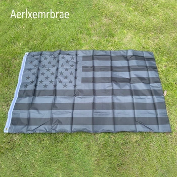 aerxemrbrae flag150x90cm Vse Črno nas zastavo Visoko Kakovosti Poliester Ameriško Zastavo Grommets, ZDA black Flag