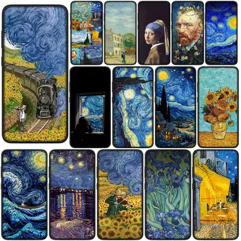 Van Goghs Zvezdnato Noč Silikonsko Ohišje Telefona za Huawei Y7A Y6P Y5P Y6 Y7 Y9 Prime 2018 2019 Y8P Y9A Y8S Y9S P Smart Cover Primeru