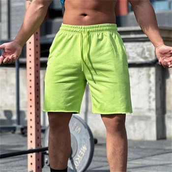 Nove Moške Kratke Hlače za Fitnes, Bodybuilding Moške kratke hlače Jogger svetle barve Mens Hlače Svoboden Sweatpants Uvježbavanje Hlače Priložnostne