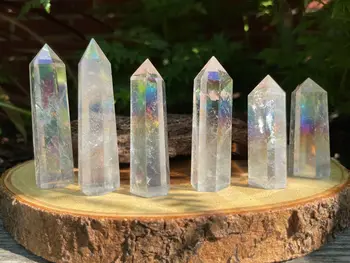 Lepe naravne mavrica kristalno stolp kristalno palico 500g