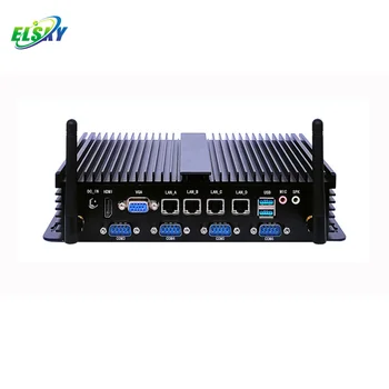 ELSKY fanless industrijske mini pc SPC450 s CPU Broadwell-U 5. gen CORE i7 5500U 2/3/4*LAN dodatni Mini-PCIE Napajanje 12V