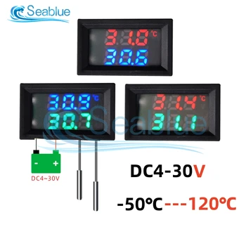 DC4-30V 100 cm LED Zaslon Digitalni Voltmeter in Termometer, Temperaturo, Senzor, Detektor S NTC10K 3950 Sonda Temp Tester Gauge