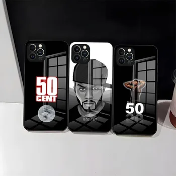 Rapper 50 Cent Telefon Primeru Kaljeno Steklo Za IPhone 15 Pro Max 13 Mini 12 11 14 X XR XS 8 7 Plus SE Zadnji Pokrovček