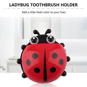 1PC Ladybug zobna ščetka Imetnik Moda Skodelico Kopalnica zobna ščetka Steno Držalo Sesalne Rack Posoda Organizator Opremo Doma