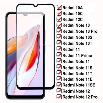 9D Kaljeno Steklo Za Xiaomi Redmi 12C 10A 10C 11 Prime Screen Protector Za Redmi Opomba 10 12 10T 10S 11T 11R 11SE 11E Pro Stekla