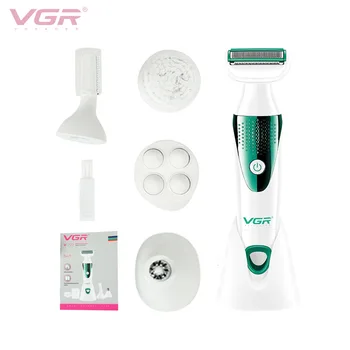 VGR720 5-v-1 večnamenski brivnik lepoto instrument obrvi obrezovanje nož, obraz pranje, masaža, in nos britje