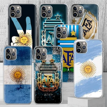 Argentina Zastavo Telefon Primeru Kritje Za iPhone 14 13 Pro 11 15 Ultra 12 XR X XS Max 7 8 6S Plus SE Mehko Vzorec Coque Funda