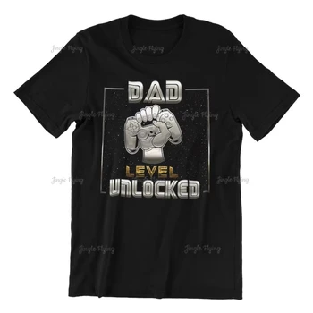 Oče Ravni Odklenjena T-Shirt Mens Gaming Bombaž Presenečenje Nosečnosti Novice Mens Oversize Tshirt