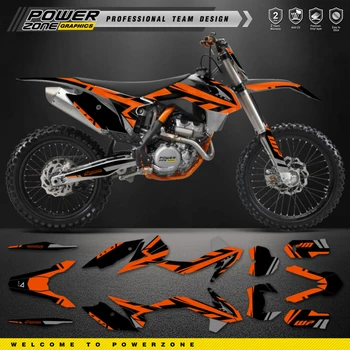 PowerZone Motocikel Ekipa Grafike Nalepke Nalepke Komplet Za KTM SX SXF MX 2013-2015 EXC XCW Enduro 2014-2016 125 do 500cc 102