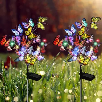 Sončne metulj Terenu Vstavi Luči Vrt na prostem vodoodporna led travnik, vrt krajine dekorativne luči