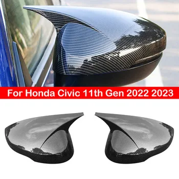 Za Honda Civic 11. Gen 2022 2023 Rearview Strani Ogledalo Kritje Krilo Skp Nalepke Zunanjost Vrata Pogled od Zadaj Primeru Prevleko iz Ogljikovih Vlaken