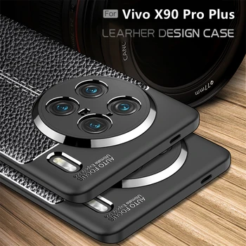Za Kritje Vivo X90 Pro Plus Primeru Za Vivo X90 Pro Plus Capa Nazaj Shockproof Odbijača Mehko TPU Usnje Za Fundas Vivo X90 Pro Plus