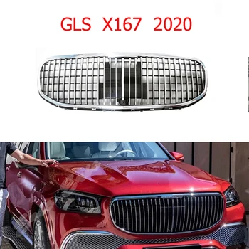 Avto styling Sredini maska za Mercedes-Benz GLS 2020 GLS450 GLS580 X167 ABS plastike žar navpični vrstici za Maybach GT style