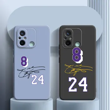 Moda Košarka Število Tekoče Silikona Primeru Telefon Za Xiaomi POCO X3 X4 NFC M3 M4 F5 X5 Pro F3 F4 GT 5G M5 4G M5S C40 C50 C55