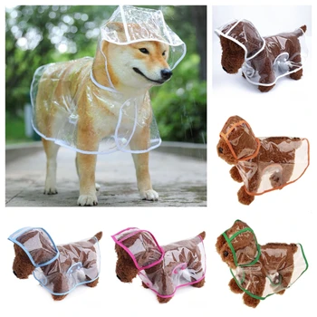 Jasno Pet Nepremočljiva Oblačila Hooded Dež Suknjič Plastičnih Kuža Dež Poncho Pet Rainwear za Majhne, Srednje Pes