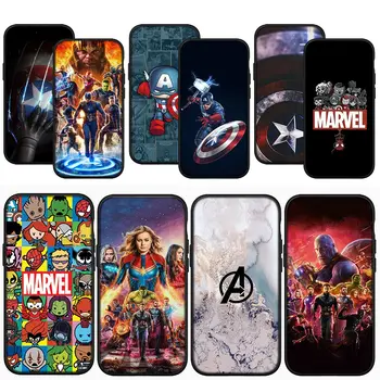 Marvel Avengers Kapetan AmericaThanos Telefon Kritje za iPhone 15 14 13 12 Mini 11 Pro X XR XS Max 7 8 Plus + 15+ 8+ Mehka Primeru