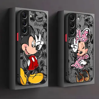 Mickey Minnie Poljub Ljubezni Primeru Telefon za Samsung Galaxy S20 Ultra S9 S10 Plus S21 FE S23 FE S22 Plus S23 Ultra Tiskanja Mehko Pokrov