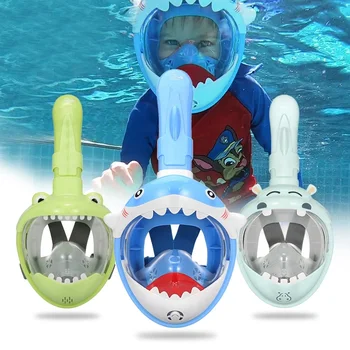 Otroke, Risanka Maska Za Potapljanje, Plavanje Poln Obraz Potapljanje Masko Fantje Dekleta Podvodni Scuba Anti Meglo Snorkel Komplet Oprema Za Otroke