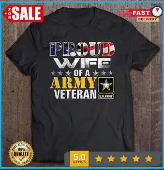 Ponosna Žena Vojske Veteran Ameriške Zastave Vojaške Darilo Majica S Kratkimi Rokavi