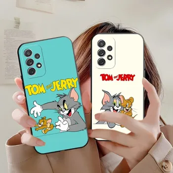 Risanke Mačka-T-Tom-In Lepe-J-Jerry Primeru Telefon Za Samsung Galaxy A33 A31 A13 A21 A22 A32 A50 A34 A54 A14 Zadnji Pokrovček