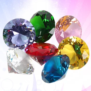 100 kozarcev 20 MM Pisane Akrilna Crystal Diamant Nakit Draguljev Simulacije Diamond Kristali Zaklad Draguljev Dekoracijo (Mešanih Barv)