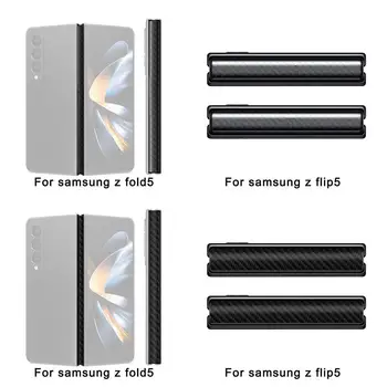 1pc Za Samsung GalaxyZ Fold5/Flip5 Osno Tečaj Varstva Film Kritje Brisanje/Black Ogljikovih Vlaken Vzorec Trpežne, Odporne Na Umazanijo