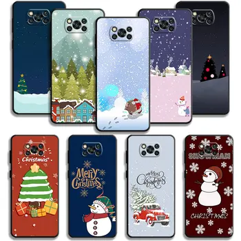 Vesel Božič Sneg Santa Claus Primeru Za Xiaomi POCO X3 NFC X4Pro X5 M3 F5 Pro F1 za Moj 11 12 Lite 13 10T 11T 12X 9 9T