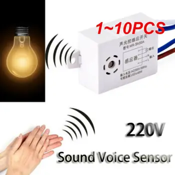 1~10PCS Novo 220V Zvoka Glas Senzor, Stikalo Zaprtih Intelligent Auto On Off Luči Stikalo za Avtomatski Glasovni Nadzor Senzor, Detektor
