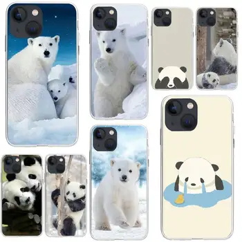 Srčkan Panda Polarni Medved Telefon Primeru Pokrovček Za Samsung A10s A20S A30S A50S A10A 12 A20 A20E A40 A30 A50 A70 A31 A52 A71 Pregleden