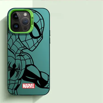 Ohišje za Apple iPhone XR 11 13 XS Max 14 Plus 15 Pro Max 12 Pro X 14 Vrečko Marvel Spider Man, Iron Man, TPU Silikon Mehko Pokrov