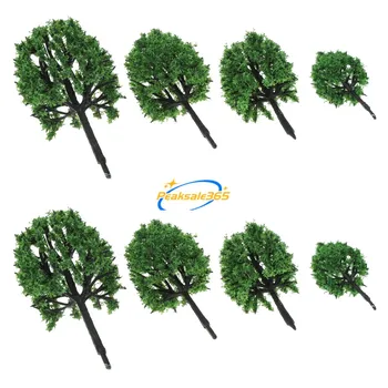 20pcs/set Mini Kafrino Drevesa 5 cm/6 cm/7 cm/8 cm Plastični Modeli Rastlin za DIY Lutke Pravljice, Vrt, Stavba Železniške Mikro Krajine